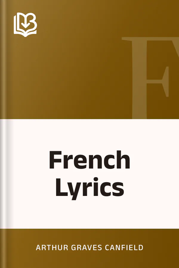 French Lyrics d’Arthur Graves Canfield, couverture du livre
