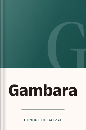 Gambara d’Honoré de Balzac, couverture du livre