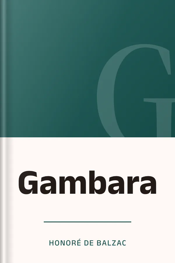 Gambara d’Honoré de Balzac, couverture du livre