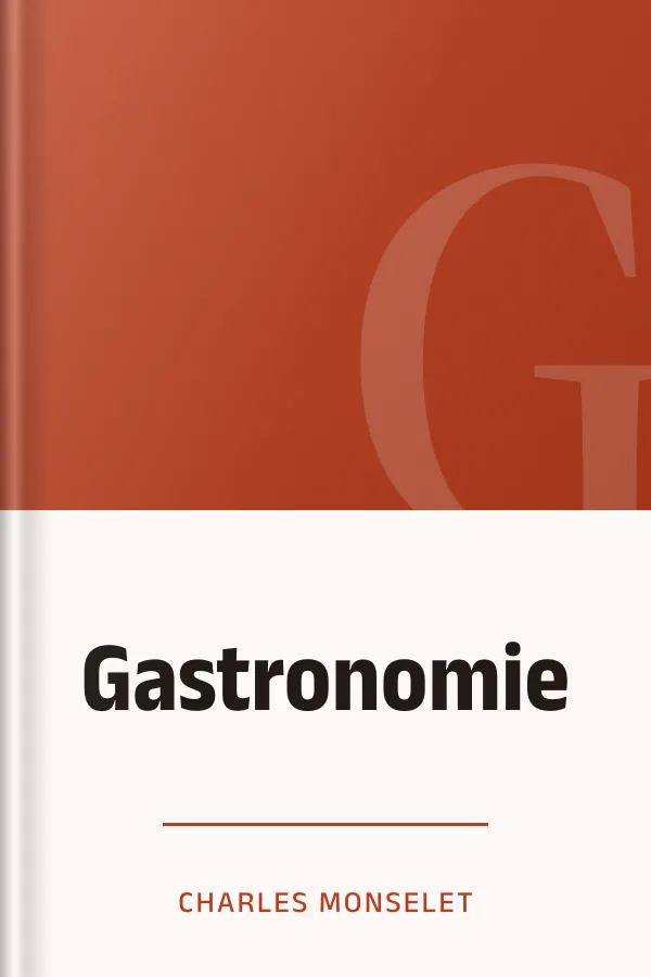 Gastronomie de Charles Monselet, couverture du livre