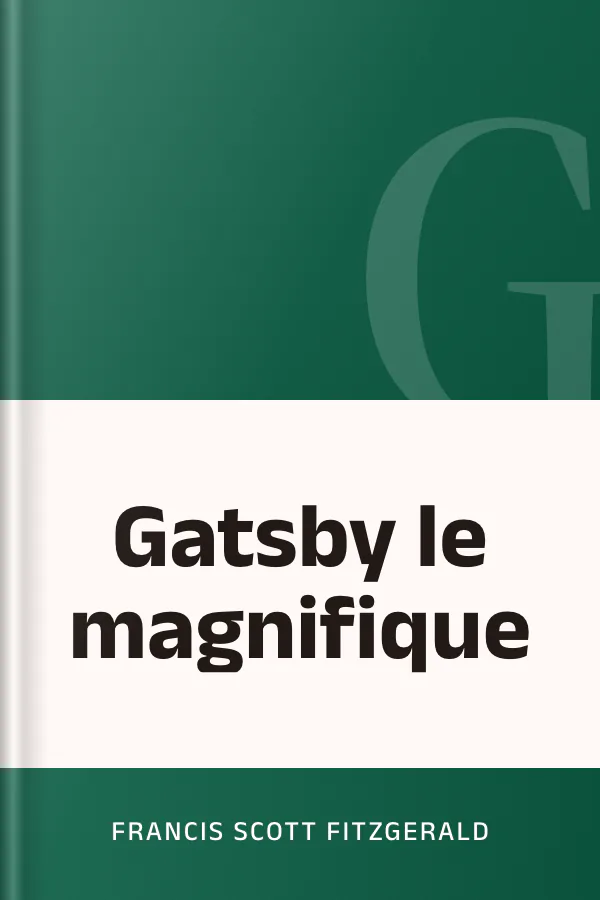Gatsby le magnifique de Francis Scott Fitzgerald, couverture du livre