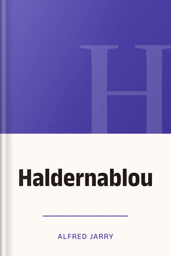 Haldernablou d’Alfred Jarry, couverture du livre