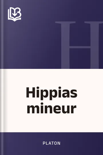 Hippias mineur de Platon, couverture du livre