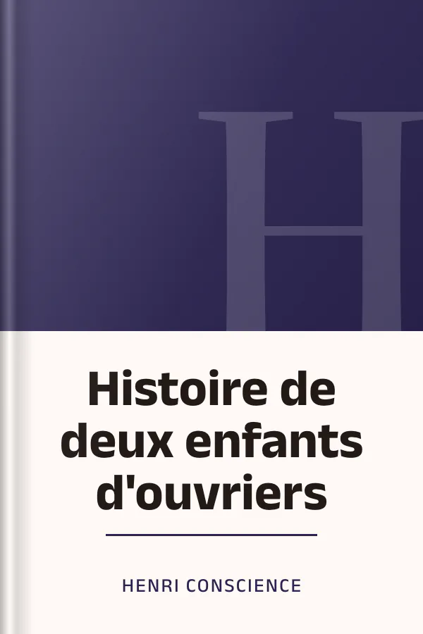 Histoire de deux enfants d'ouvriers d’Henri Conscience, couverture du livre