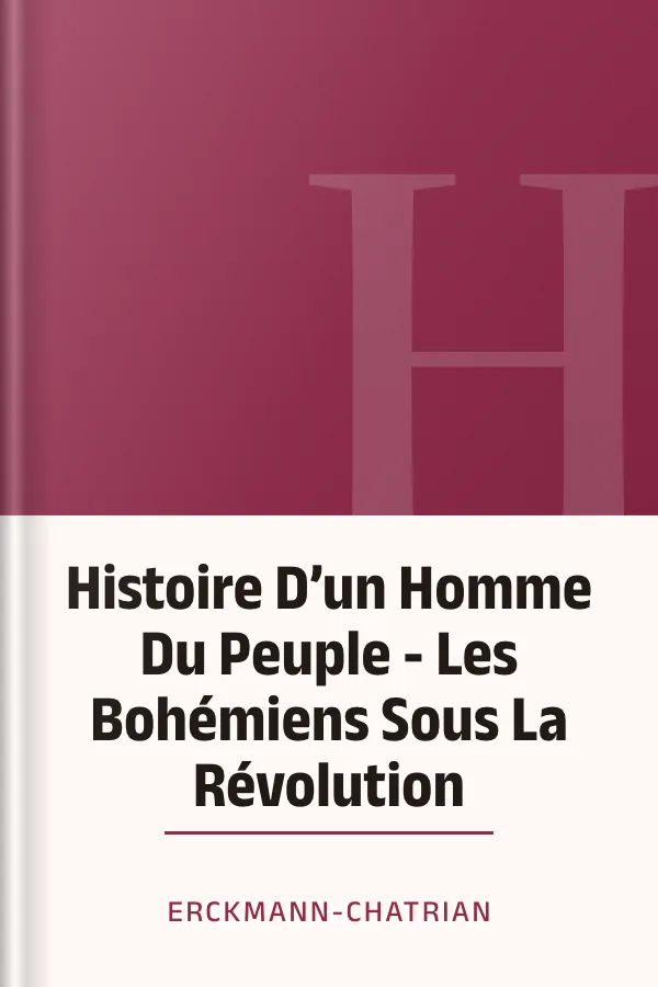 Histoire D’un Homme Du Peuple - Les Bohémiens Sous La Révolution d’Erckmann-Chatrian, couverture du livre