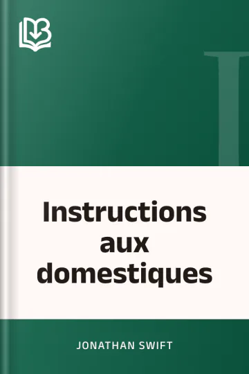 Instructions aux domestiques de Jonathan Swift, couverture du livre