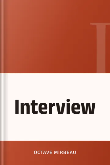 Interview d’Octave Mirbeau, couverture du livre