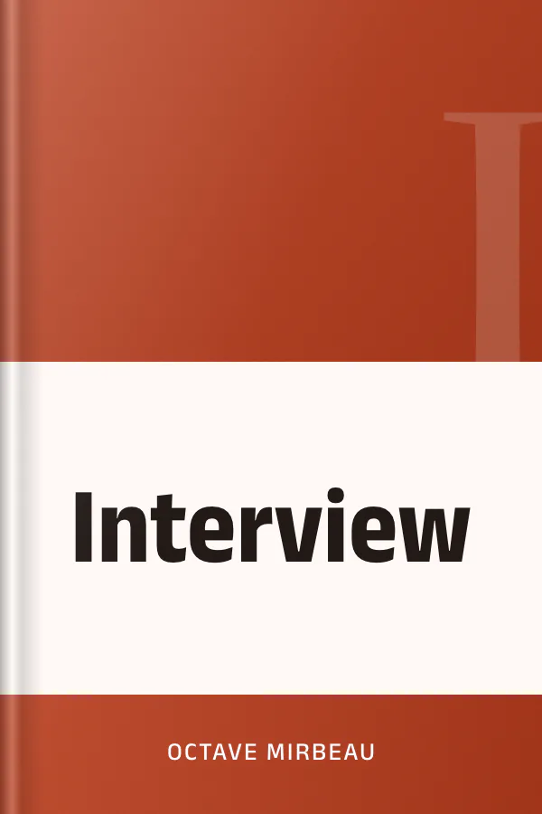 Interview d’Octave Mirbeau, couverture du livre