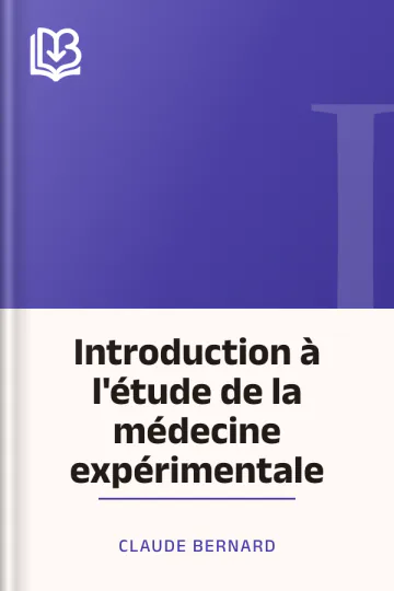 Introduction à l'étude de la médecine expérimentale de Claude Bernard, couverture du livre