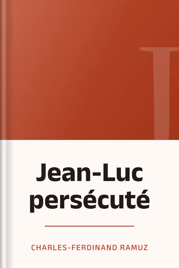 Jean-Luc persécuté de Charles-Ferdinand Ramuz, couverture du livre