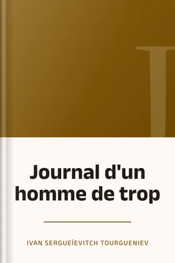 Journal d'un homme de trop d’Ivan Sergueïevitch Tourgueniev, couverture du livre