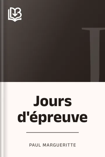 Jours d'épreuve de Paul Margueritte, couverture du livre