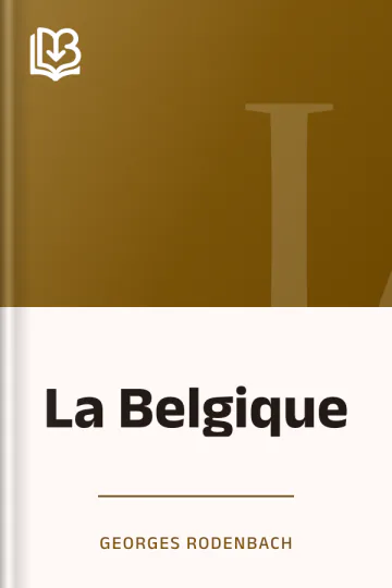 La Belgique de Georges Rodenbach, couverture du livre