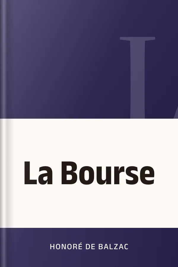 La Bourse d’Honoré de Balzac, couverture du livre