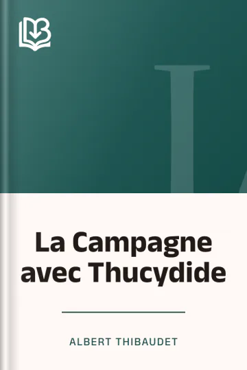 La Campagne avec Thucydide d’Albert Thibaudet, couverture du livre
