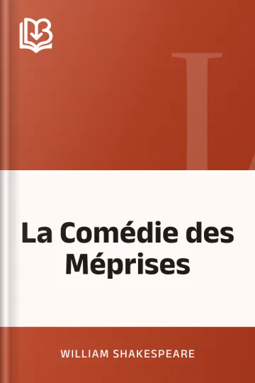 La Comédie des Méprises de William Shakespeare, couverture du livre