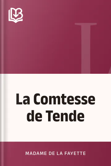 La Comtesse de Tende de Madame de La Fayette, couverture du livre