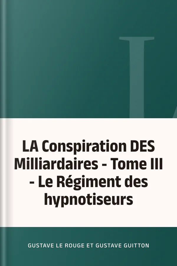 LA Conspiration DES Milliardaires - Tome III - Le Régiment des hypnotiseurs de Gustave Le Rouge et Gustave Guitton, couverture du livre