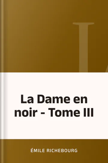 La Dame en noir - Tome III d’Émile Richebourg, couverture du livre