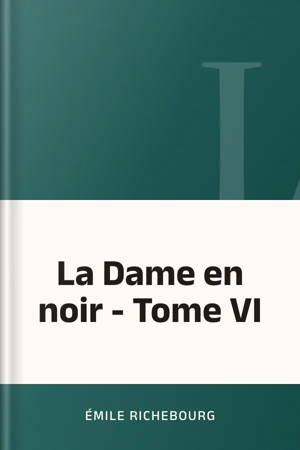 La Dame en noir - Tome VI d’Émile Richebourg, couverture du livre