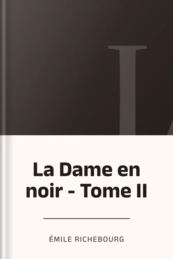 La Dame en noir - Tome II d’Émile Richebourg, couverture du livre