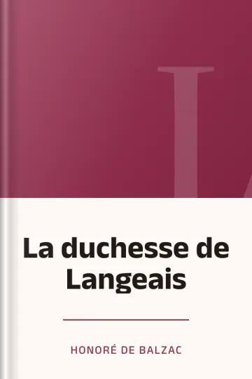 La duchesse de Langeais d’Honoré de Balzac, couverture du livre