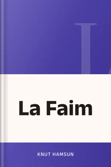 La Faim de Knut Hamsun, couverture du livre