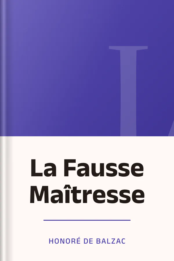 La Fausse Maîtresse d’Honoré de Balzac, couverture du livre