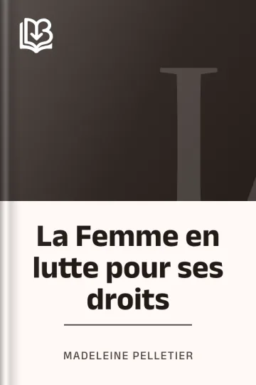 La Femme en lutte pour ses droits de Madeleine Pelletier, couverture du livre