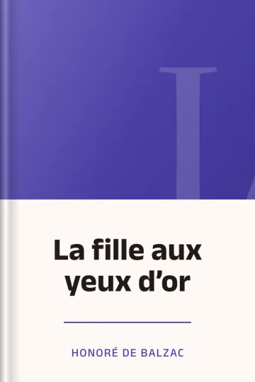 La fille aux yeux d’or d’Honoré de Balzac, couverture du livre
