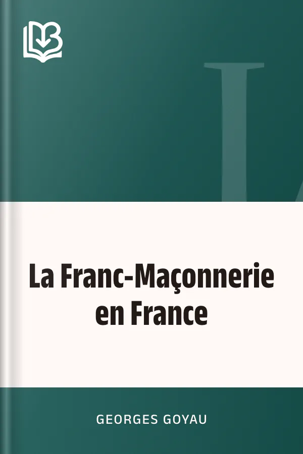 La Franc-Maçonnerie en France de Georges Goyau, couverture du livre
