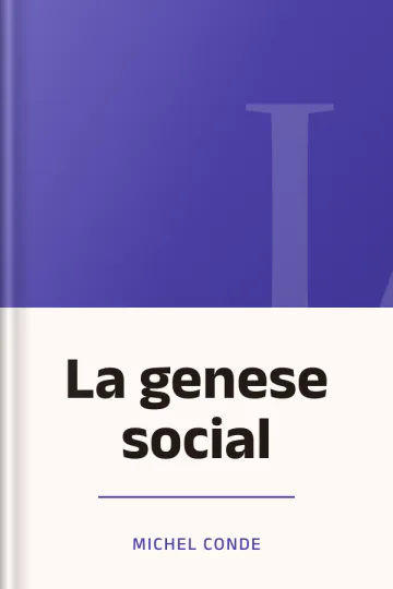 La genese social de Michel Conde, couverture du livre
