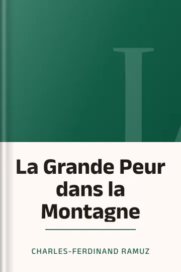 La Grande Peur dans la Montagne de Charles-Ferdinand Ramuz, couverture du livre