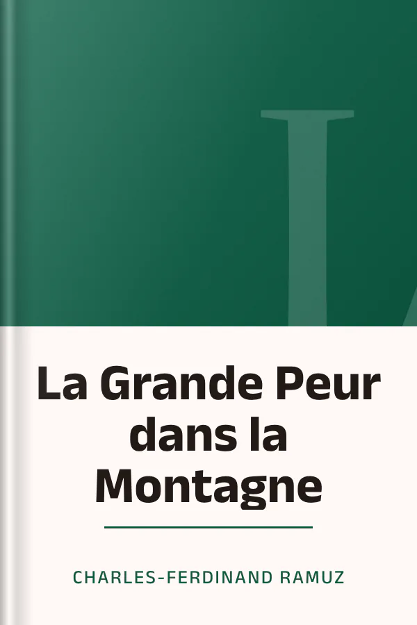 La Grande Peur dans la Montagne de Charles-Ferdinand Ramuz, couverture du livre