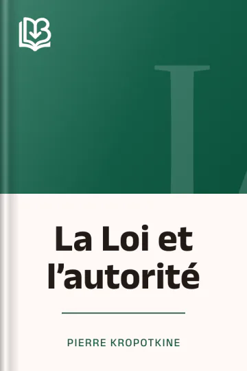 La Loi et l’autorité de Pierre Kropotkine, couverture du livre