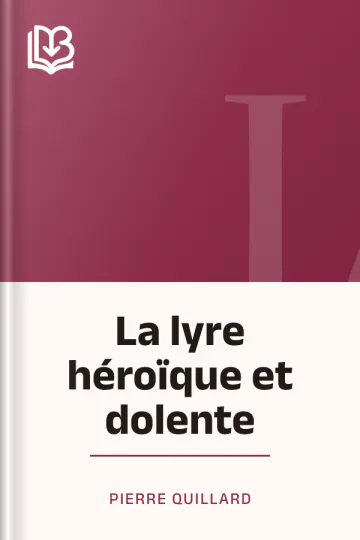 La lyre héroïque et dolente de Pierre Quillard, couverture du livre