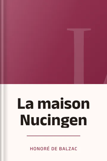 La maison Nucingen d’Honoré de Balzac, couverture du livre