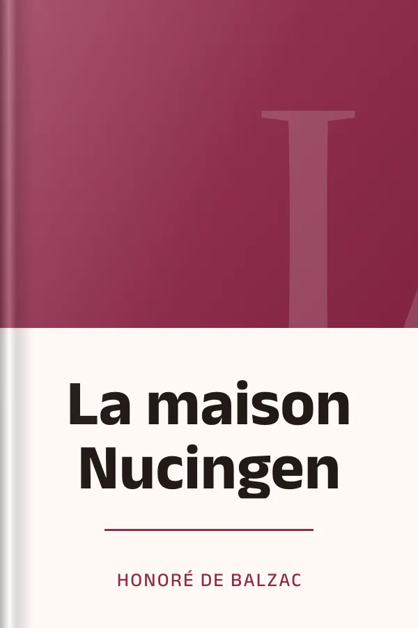 La maison Nucingen d’Honoré de Balzac, couverture du livre