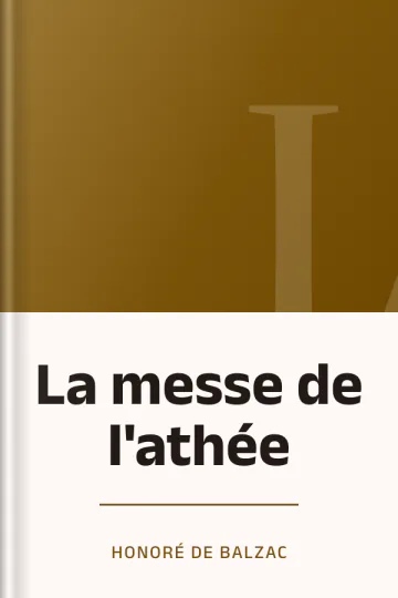 La messe de l'athée d’Honoré de Balzac, couverture du livre