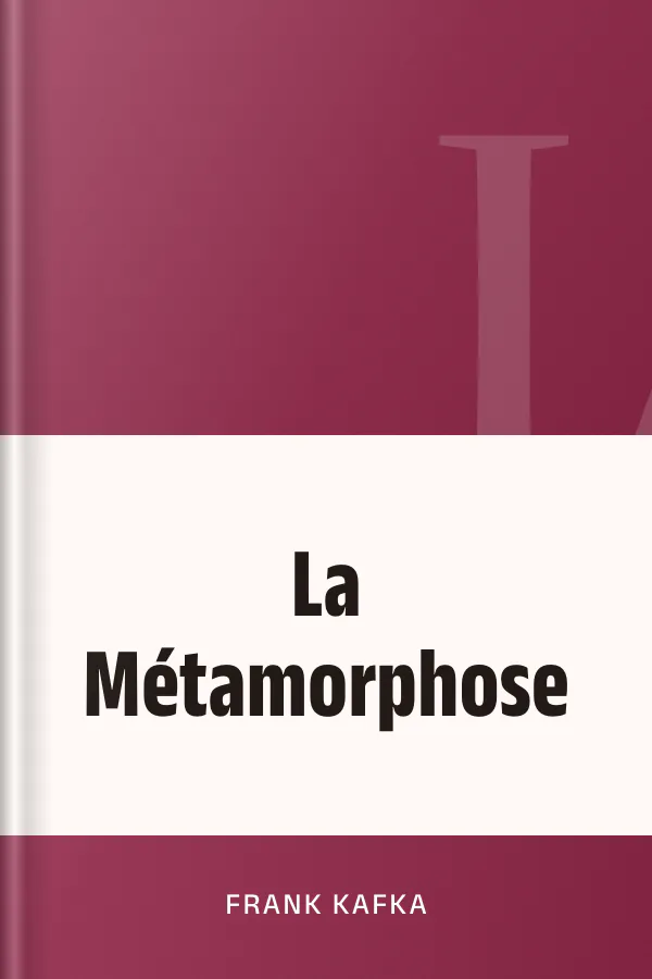 La Métamorphose de Franz Kafka, couverture du livre
