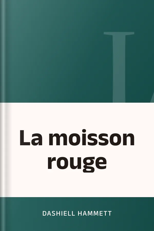 La moisson rouge de Dashiell Hammett, couverture du livre