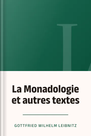 La Monadologie et autres textes de Gottfried Wilhelm Leibnitz, couverture du livre