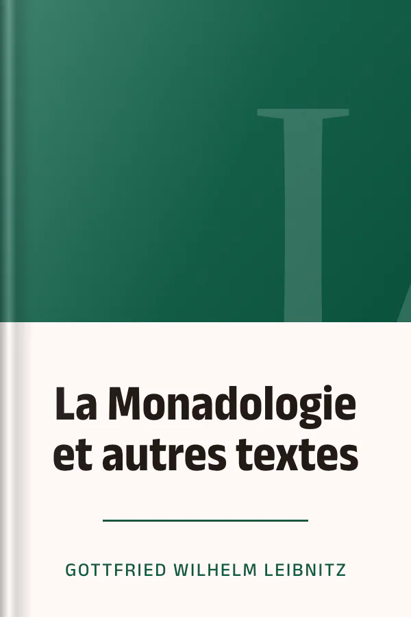 La Monadologie et autres textes de Gottfried Wilhelm Leibnitz, couverture du livre
