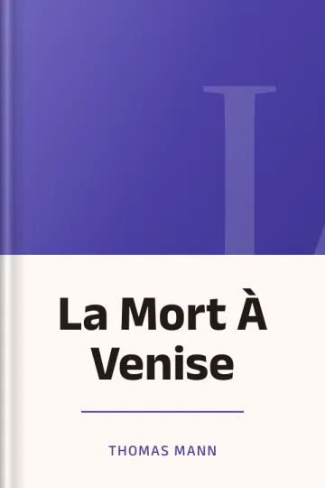 La Mort À Venise de Thomas Mann, couverture du livre