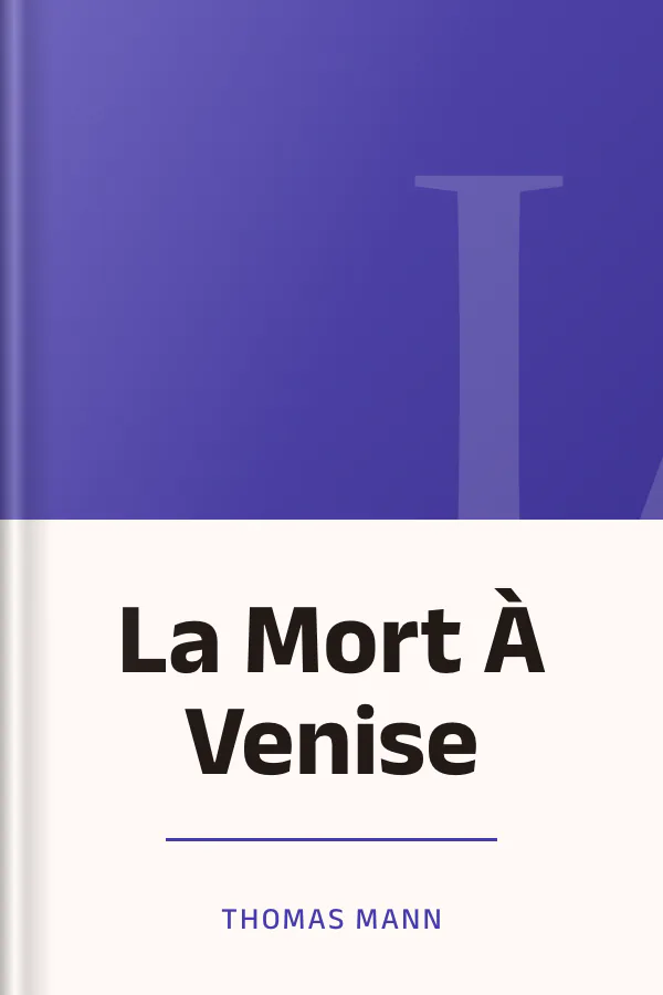 La Mort À Venise de Thomas Mann, couverture du livre