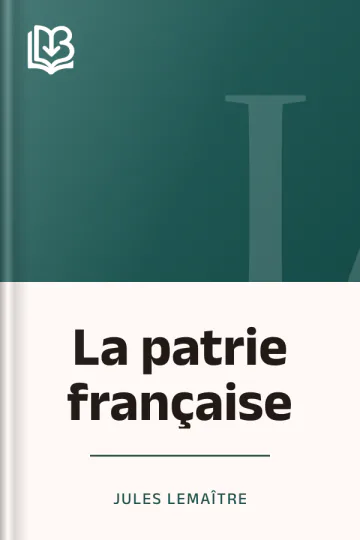 La patrie française de Jules Lemaître, couverture du livre
