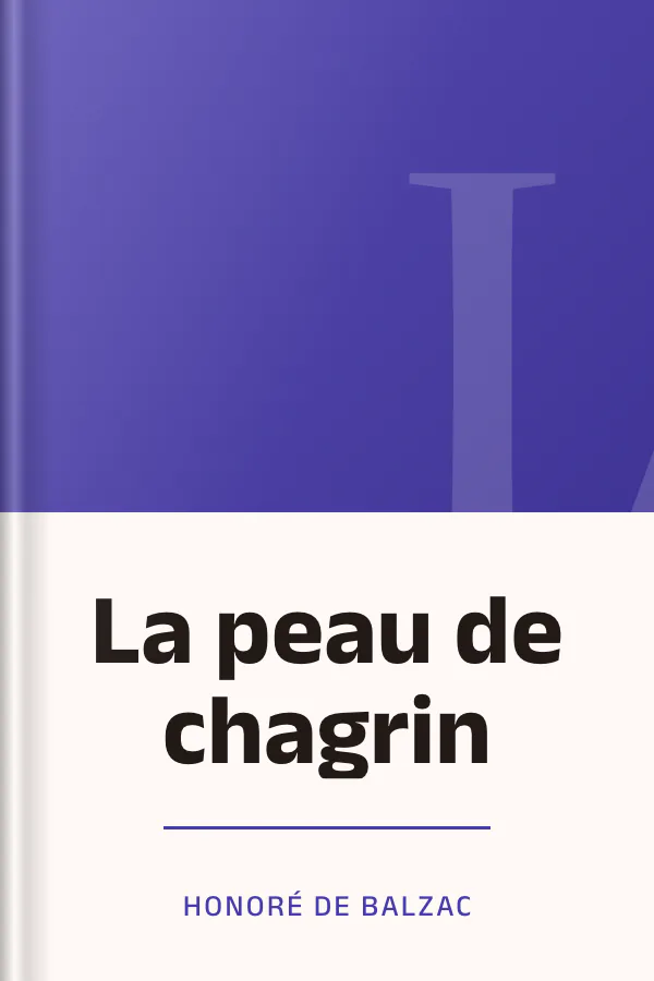 La peau de chagrin d’Honoré de Balzac, couverture du livre