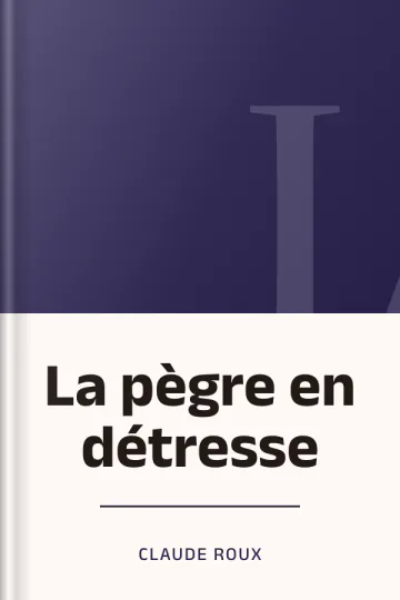 La pègre en détresse de Claude Roux, couverture du livre