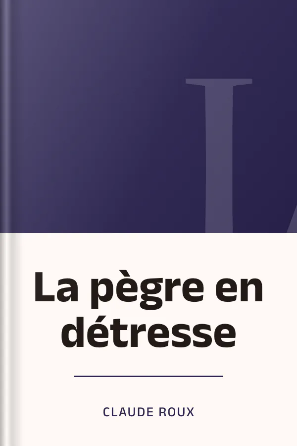 La pègre en détresse de Claude Roux, couverture du livre