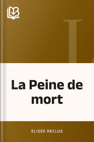 La Peine de mort d’Elisée Reclus, couverture du livre